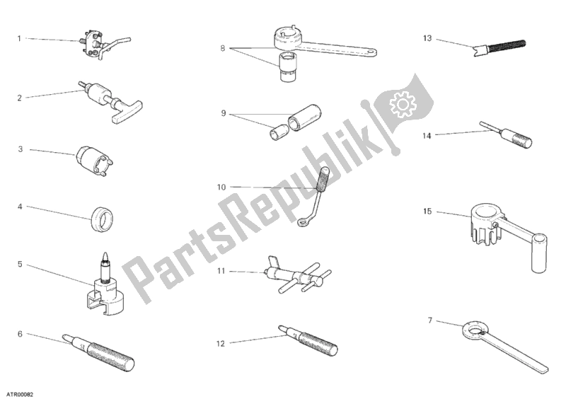 Todas as partes de 01a - Ferramentas De Serviço De Oficina, Motor do Ducati Sport ST3 S ABS 1000 2007